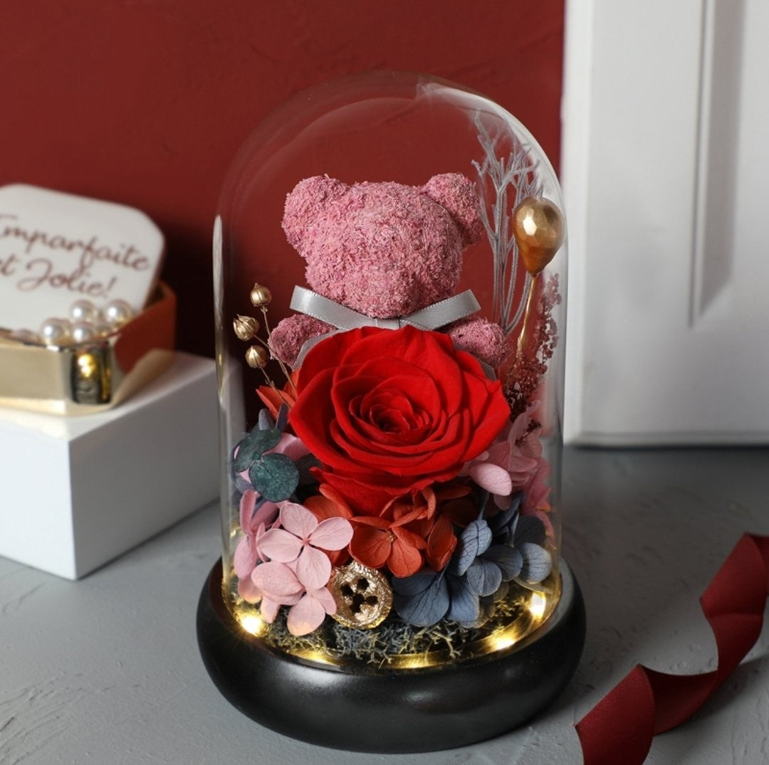 [V-day] Preserved Flower 376 (w led lights)