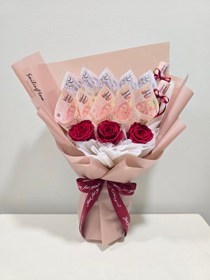 Money Bouquet 07 (Preserved Flower)