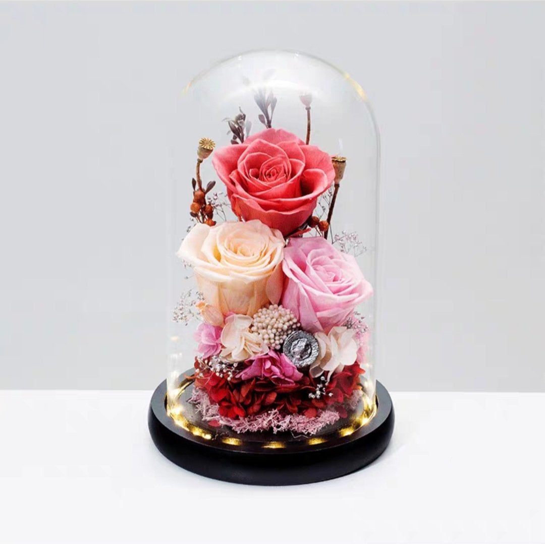 [V-day] Preserved Flower 553 (w led lights)