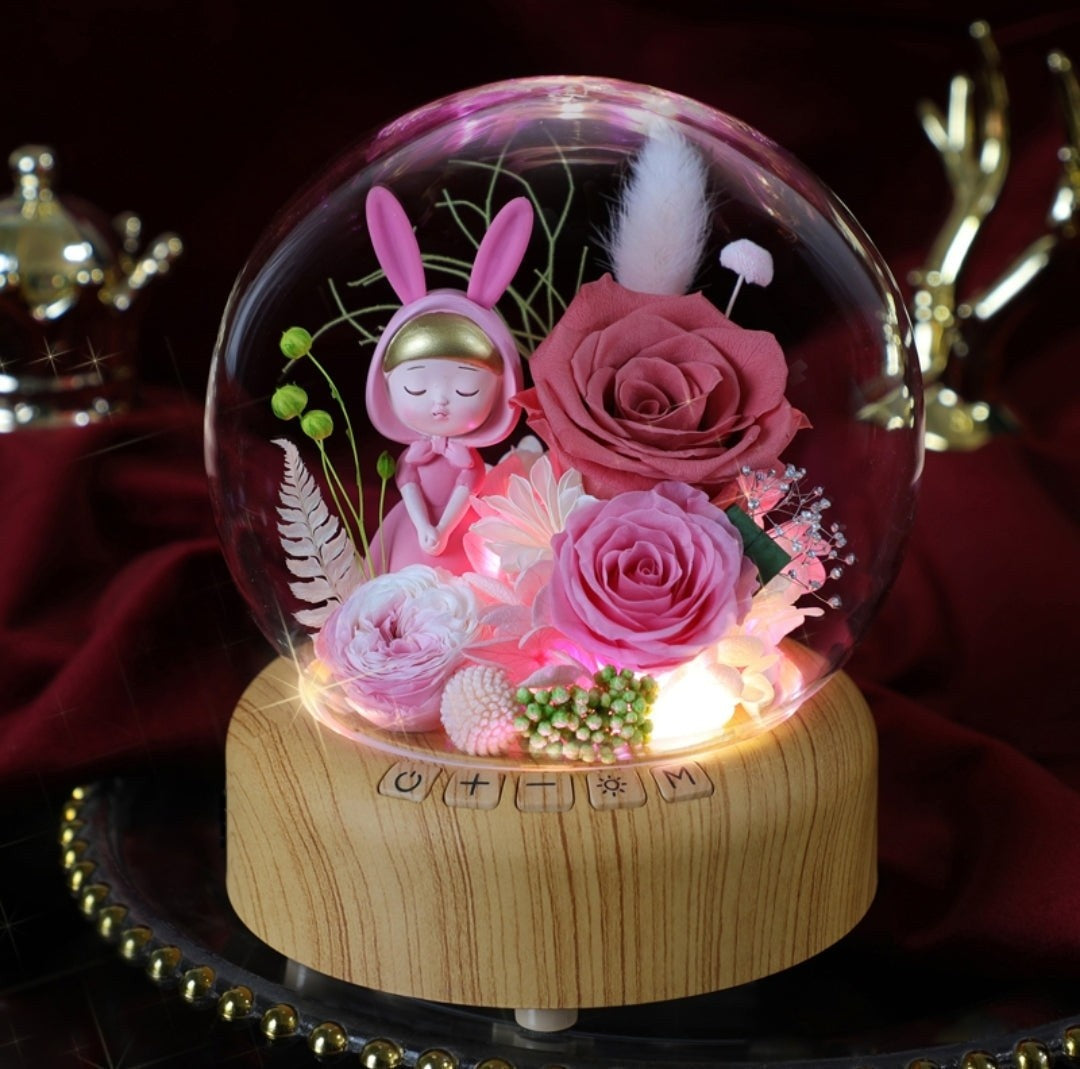 Preserved Flower 642 (w led & bluetooth speaker)