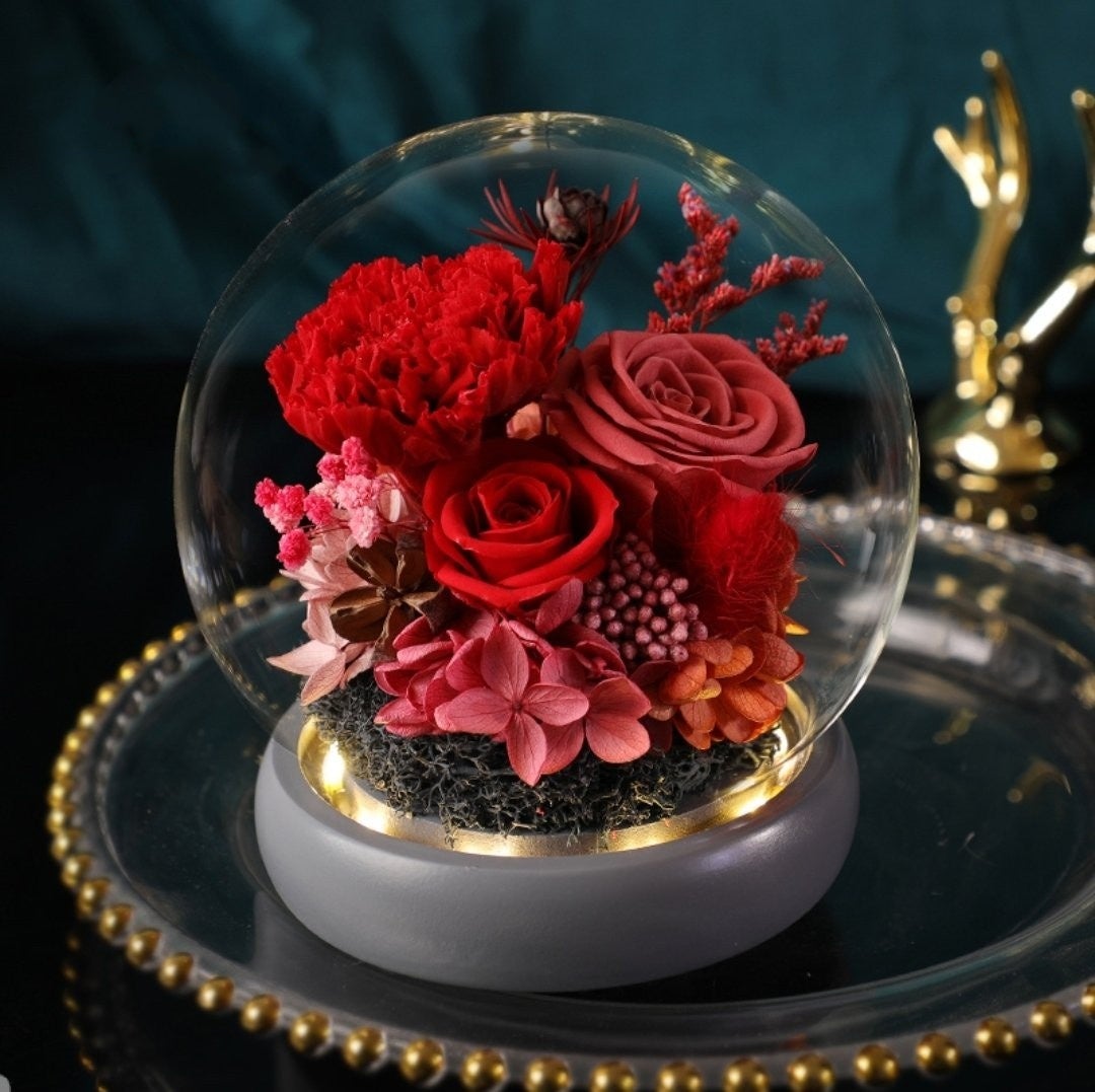 [V-day] Preserved Flower 432 (w led lights)