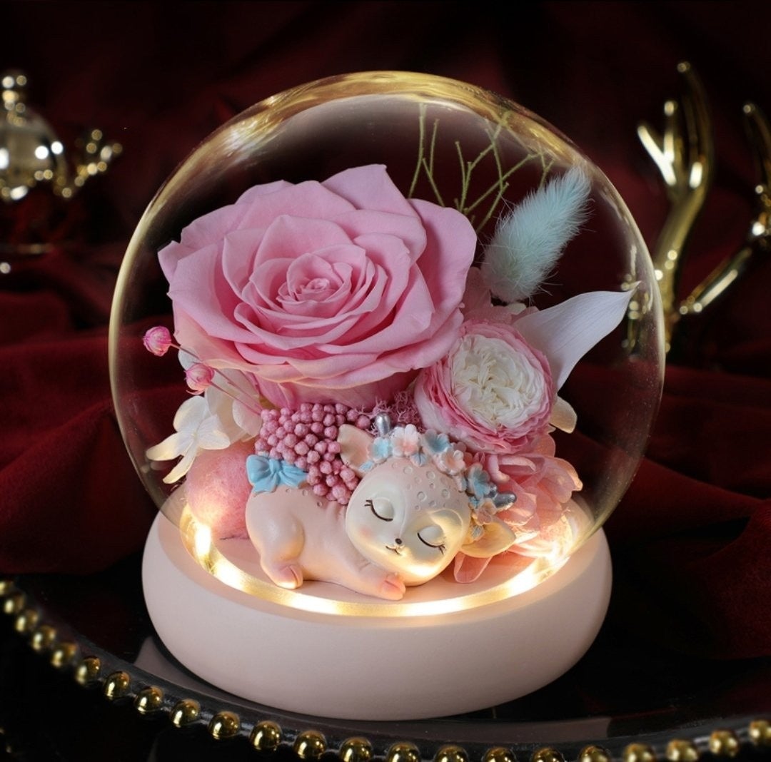 [V-day] Preserved Flower 478 (w led lights)