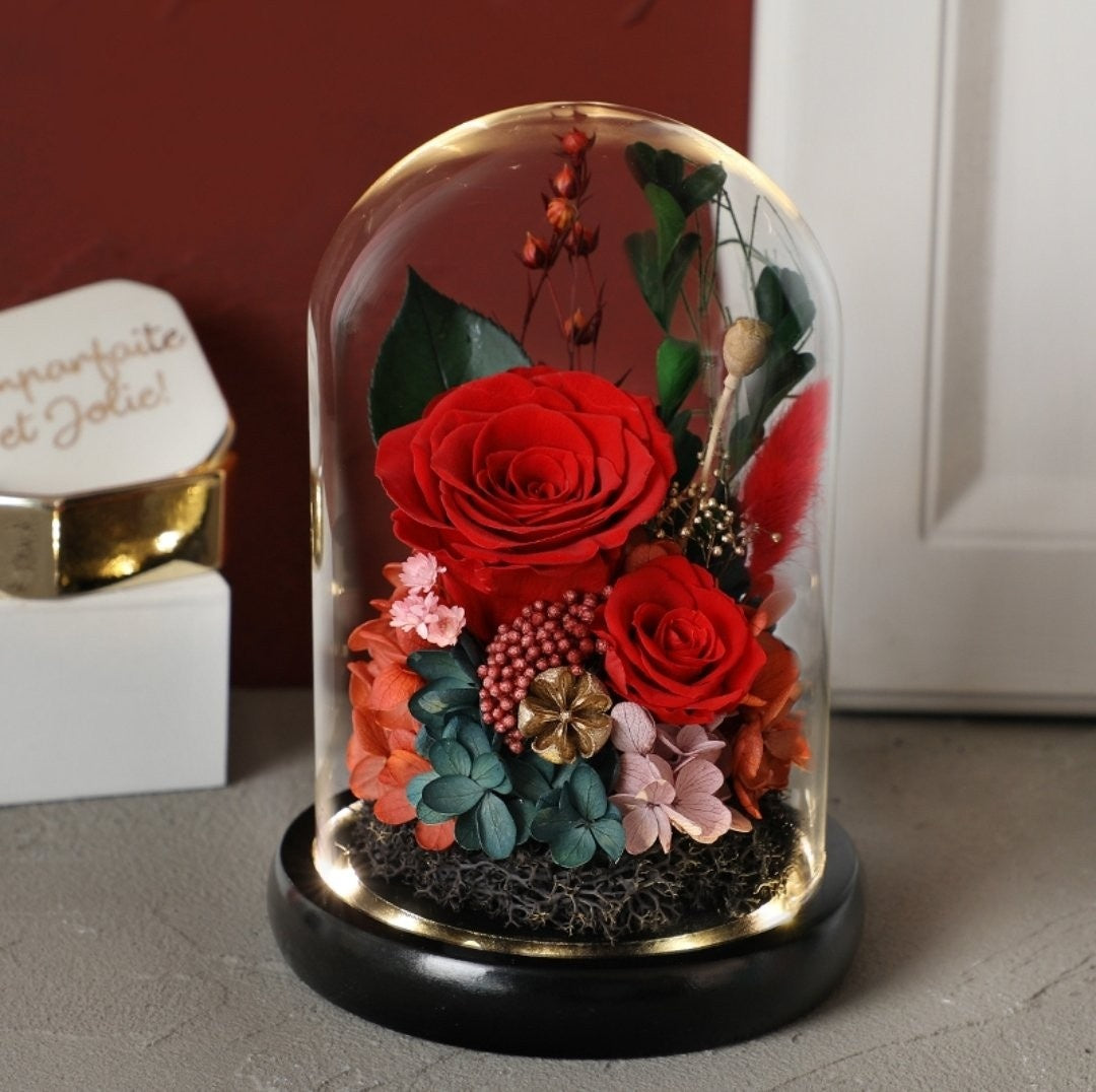 [V-day] Preserved Flower 378 (w led lights)